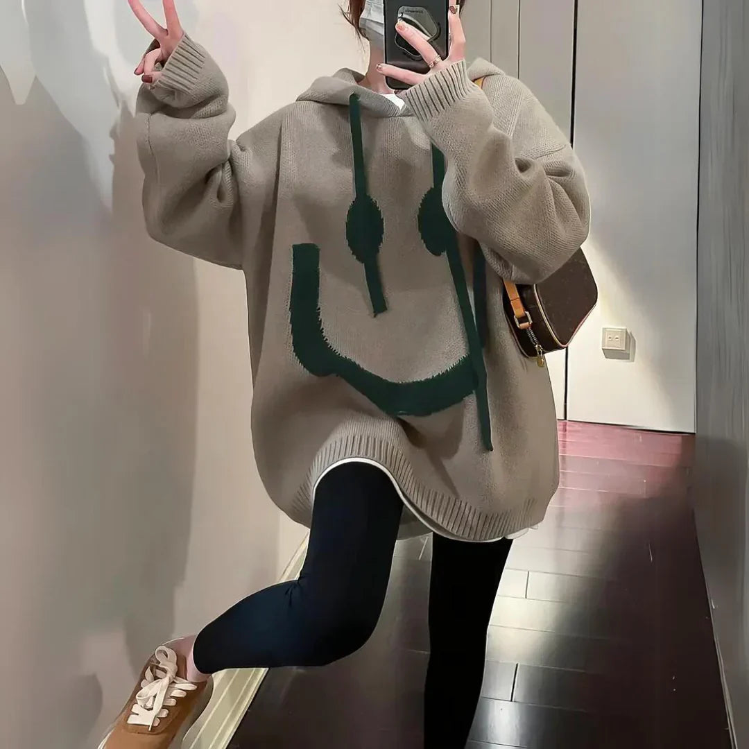 Übergrößer Kapuzenpullover Modern Style - IdealeKleiden