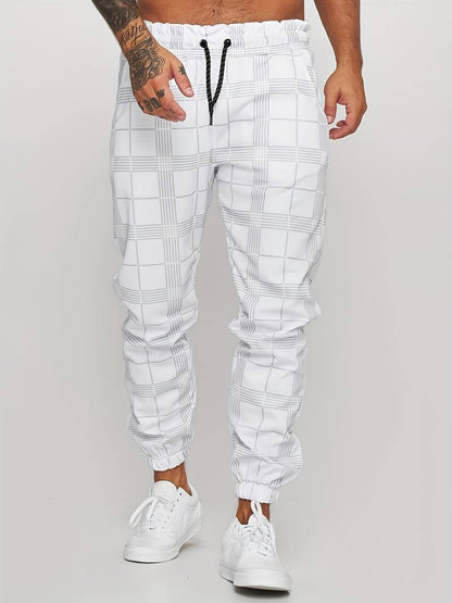 Men's Casual Trousers Check Pattern Comfort Fit