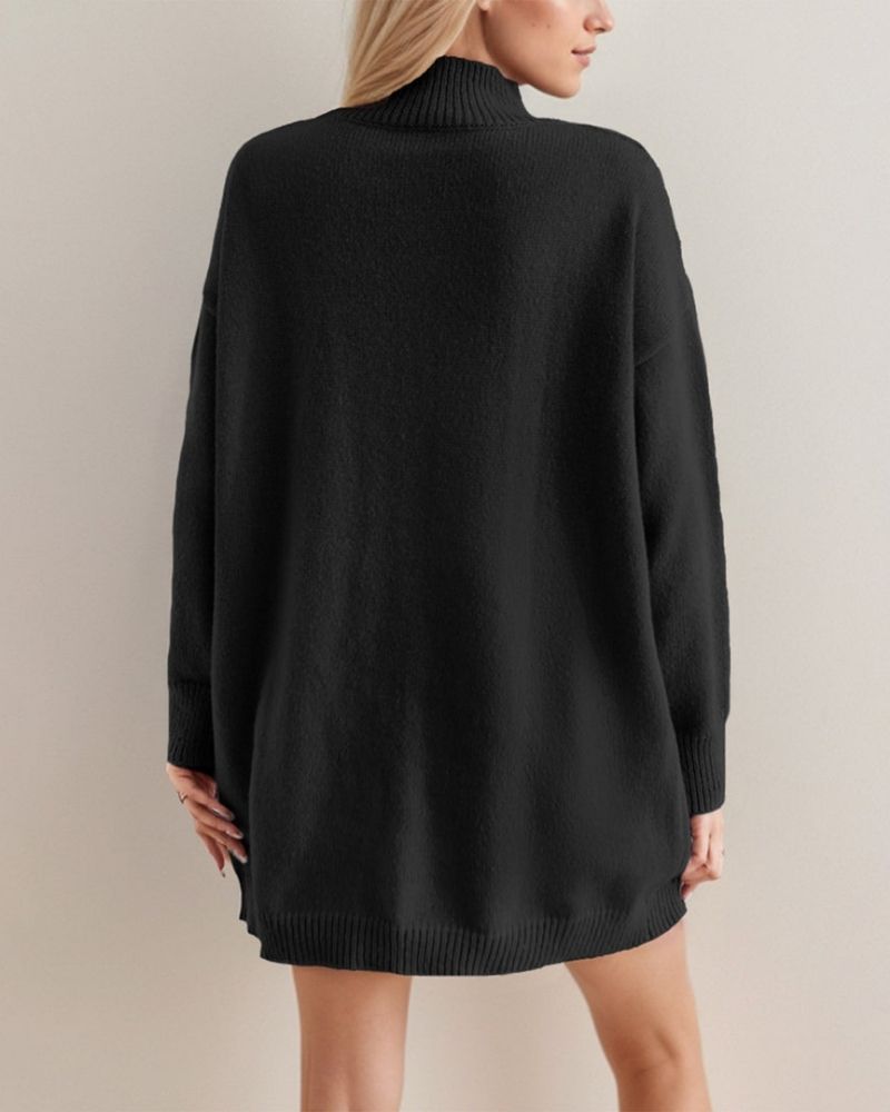 Stylischer Longline Pullover Modern & Einfach - IdealeKleiden