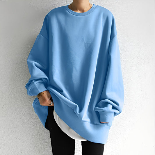 Damen Pullover Locker Schultern Bequem - IdealeKleiden