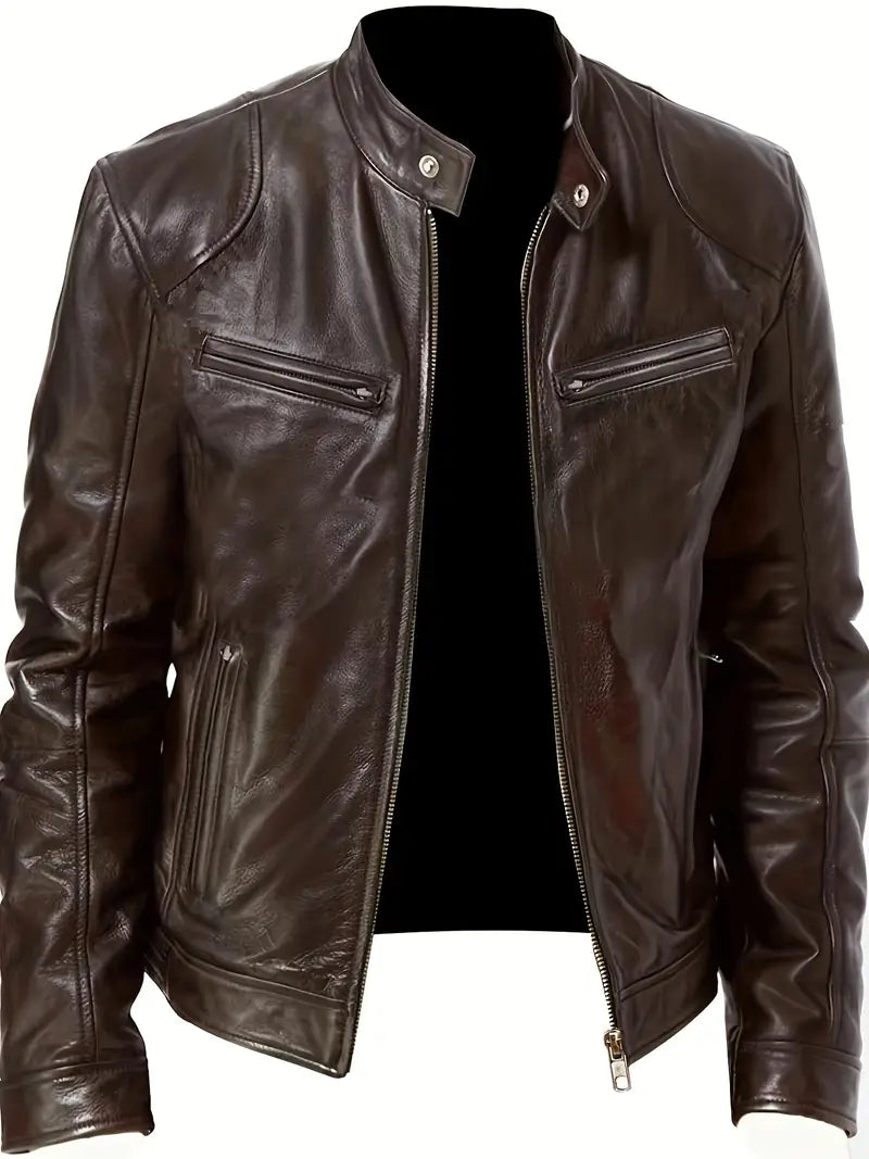 Men's Leather Motorcycle Jacket