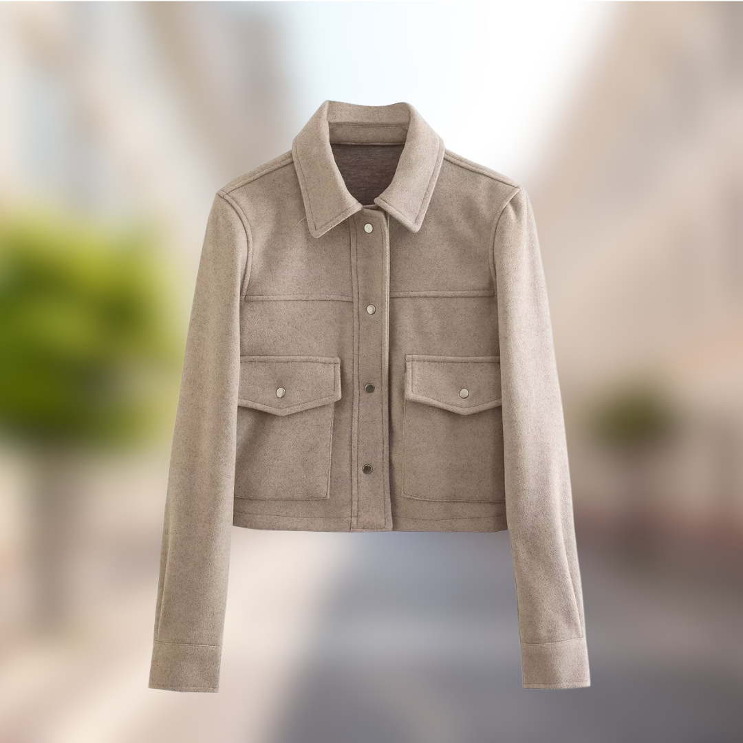 Damen Wolljacke Herbst Look Casual - IdealeKleiden
