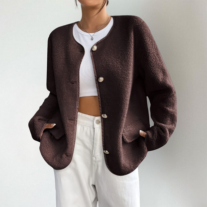 Fashionable knit cardigan Open front