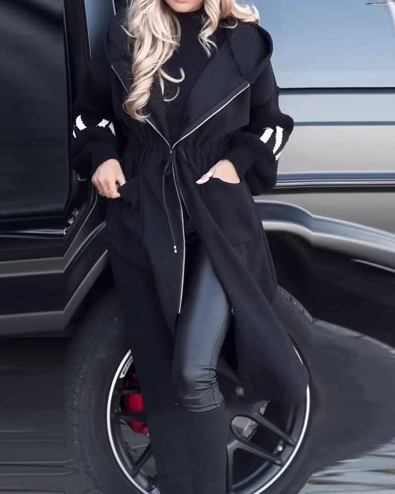 Long Winter Coat with Large Pockets