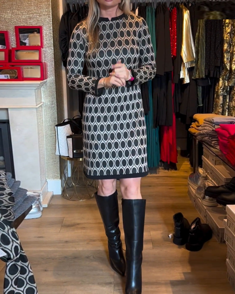 Dress Polka Dot Knee-Length Summer