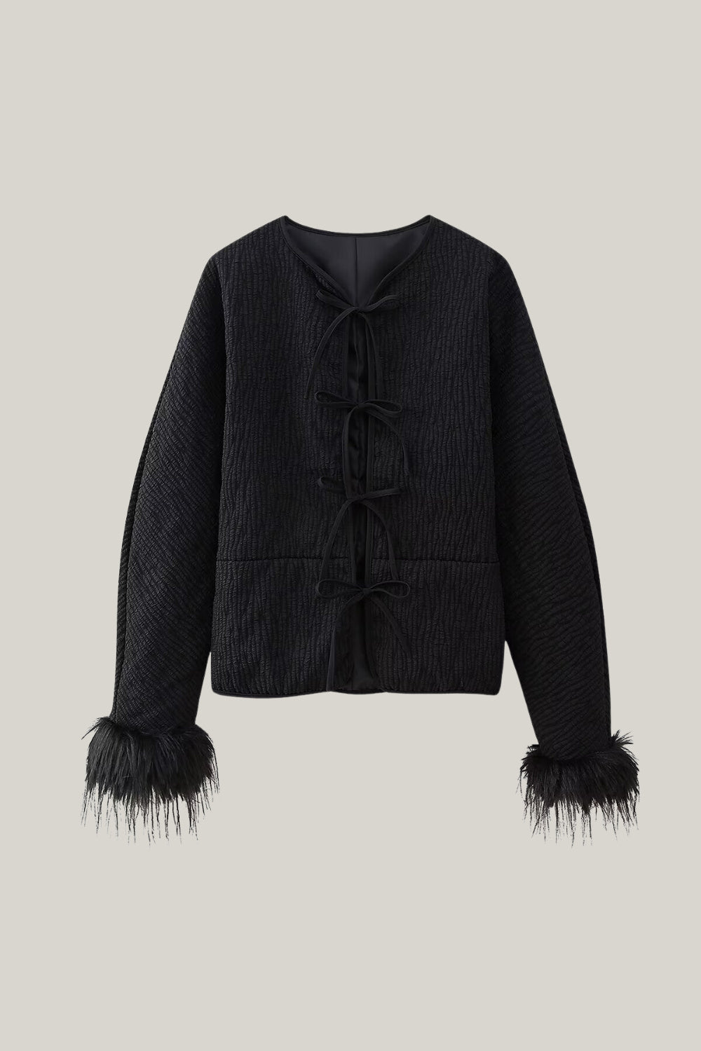 Feather Pattern Women's Jacket Trendy