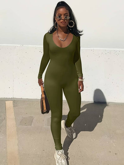 Women's Round Neck Bodysuit Elegance