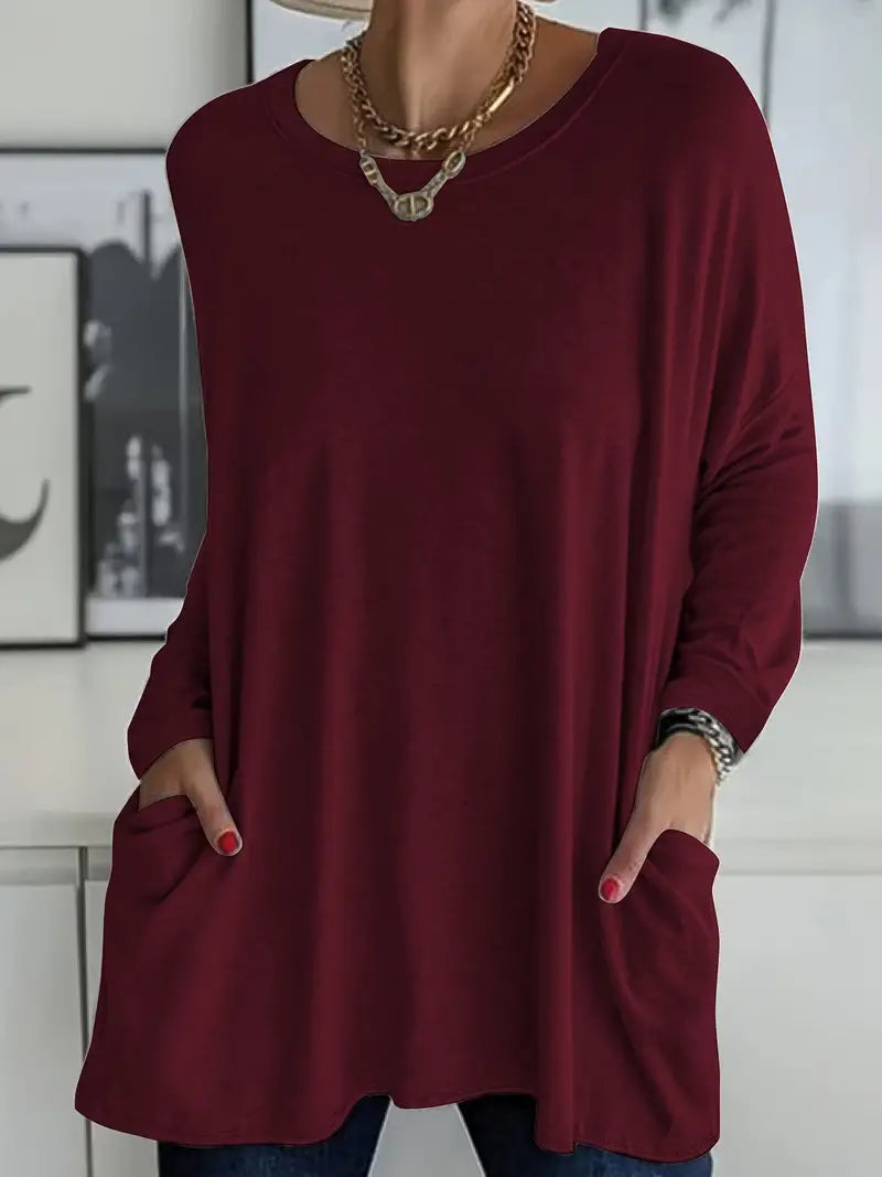 Women's Loose Long-Sleeved Shirt Elegant Blouse