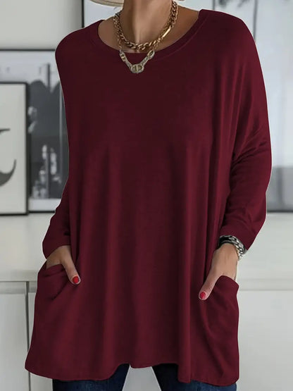 Women's Loose Long-Sleeved Shirt Elegant Blouse