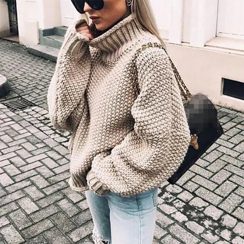 Dicke Rollkragen Sweater Damen Großgrößen