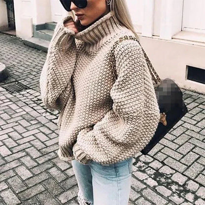 Dicke Rollkragen Sweater Damen Großgrößen