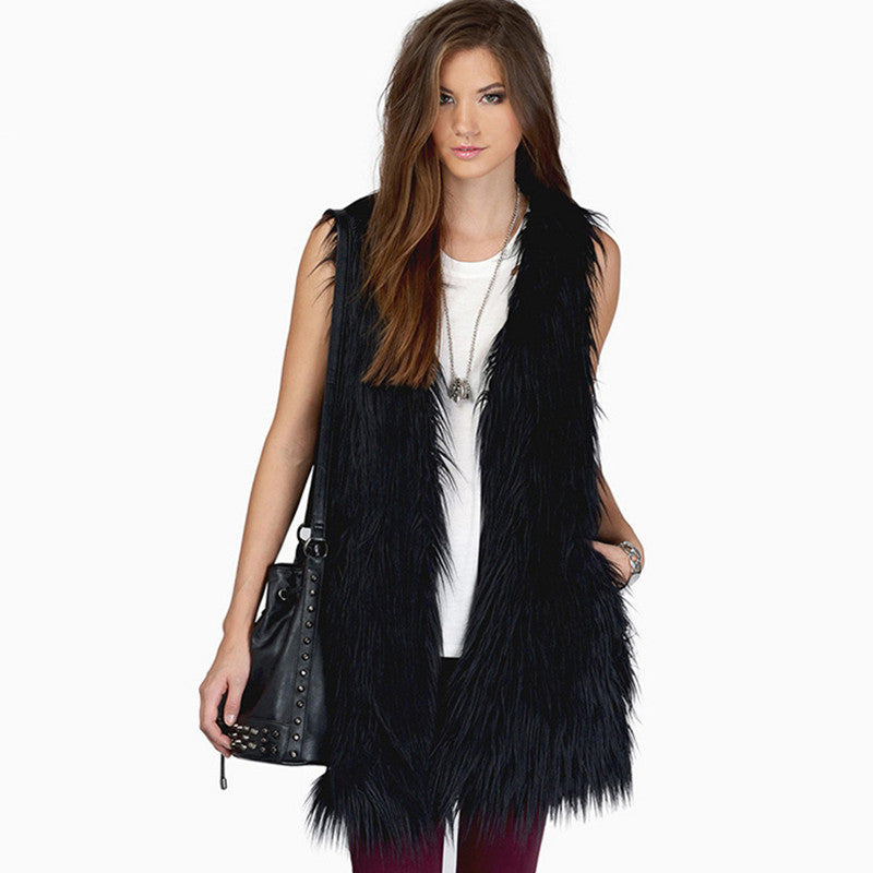 Women's Vest with Pockets and Casual Design