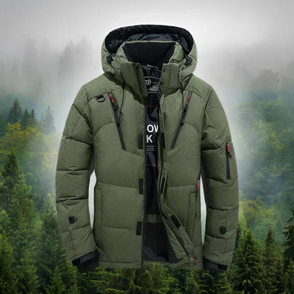 Men's Winter Parka Down Jacket Detachable Hood