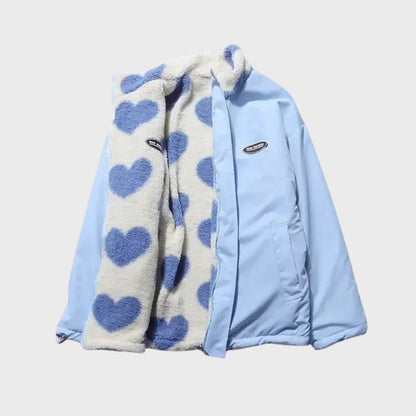 Heart-shaped women's jacket Reversible