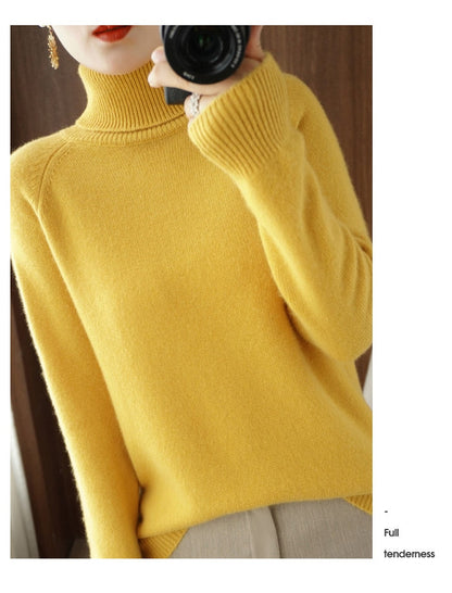 Comfortable Turtleneck Sweater Loose Fit