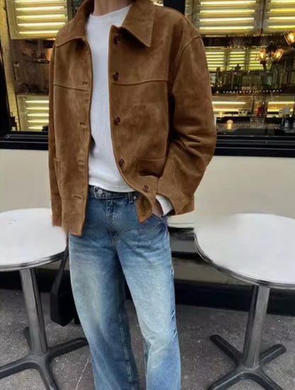 Stylish Leather Jacket Vintage Look