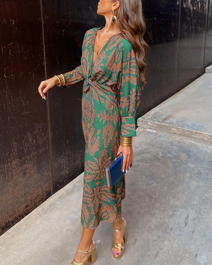 Women's Midi Dress Floral Elegance