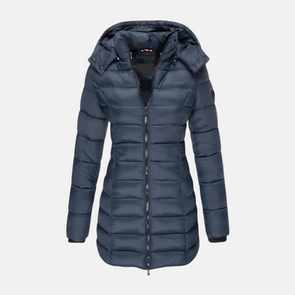 Women's Slim Fit Padded Hooded Winter Jacket