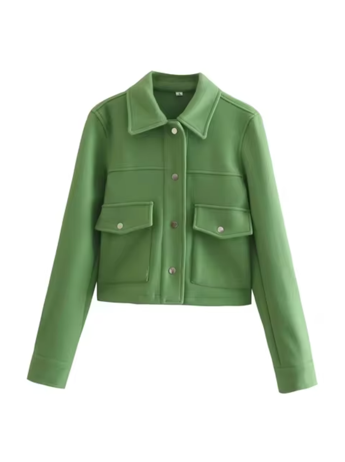 Chic Women's Jacket With Buttons and Front Pockets