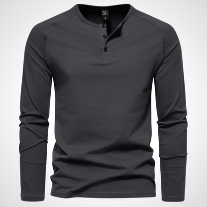 Herren T-Shirt Exklusiv Knopfverschluss Elegant