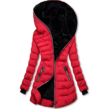 Women's Warm Winter Plush Hooded Coat