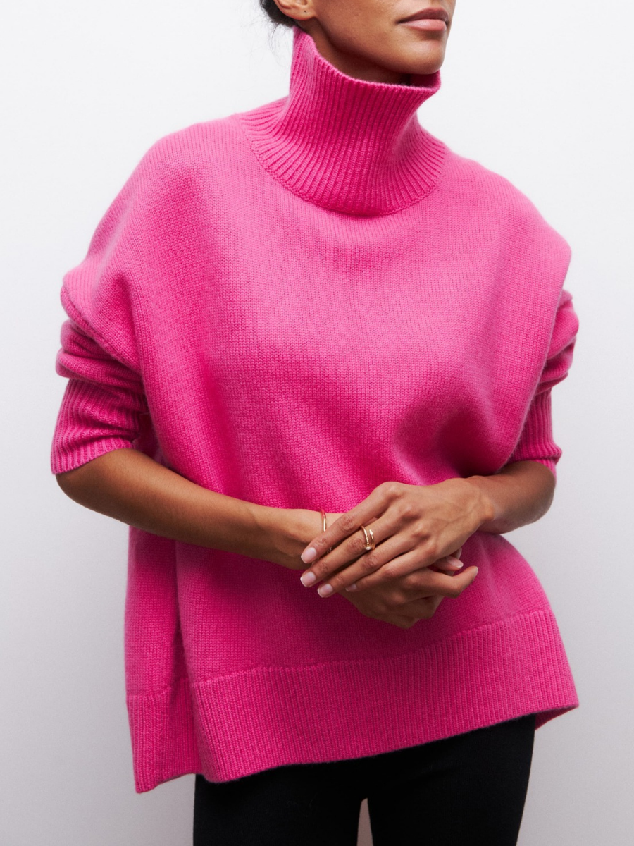 Stylish High-Neck Women's Sweater