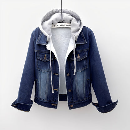 Stylish women's jacket with detachable hood