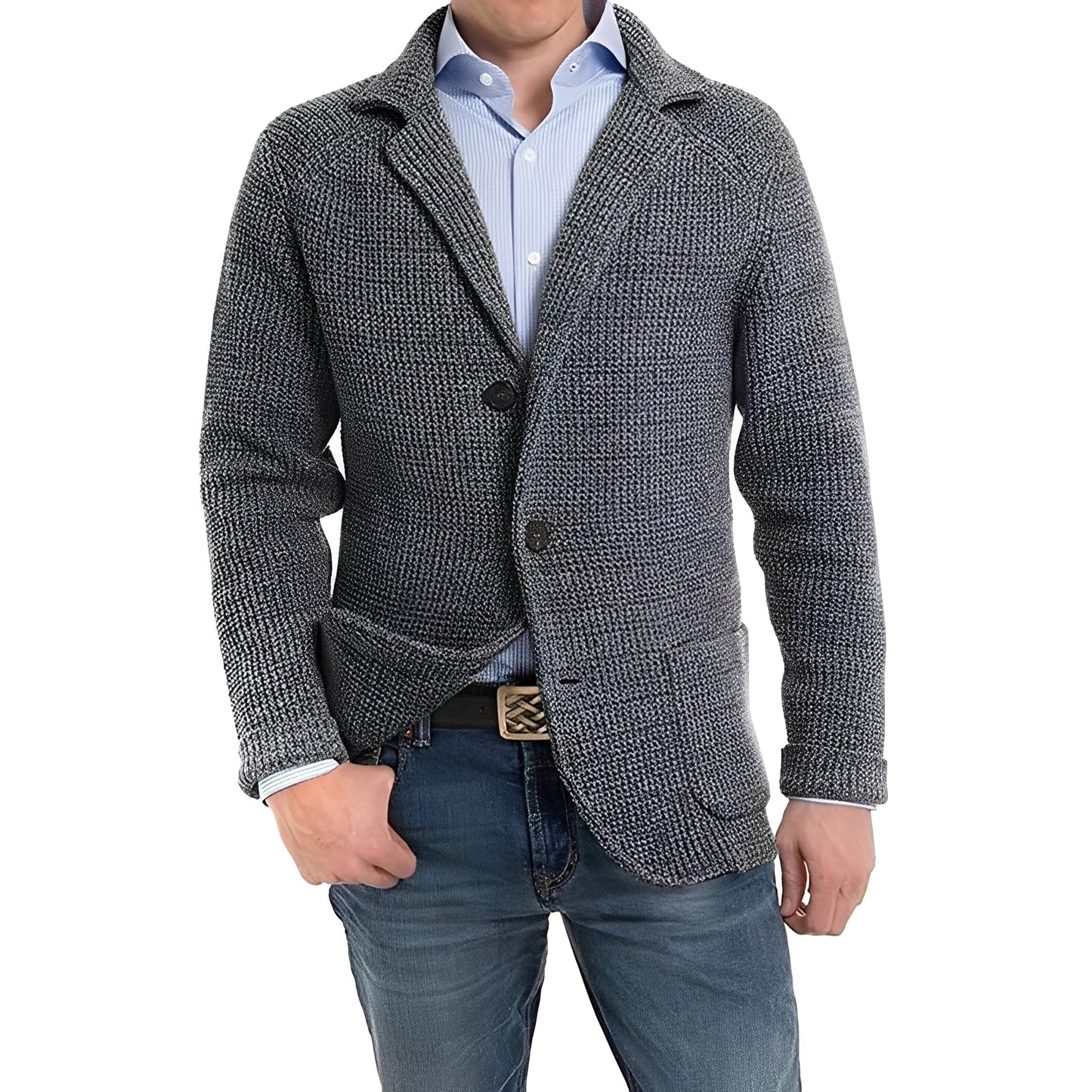 Stylish men's jacket with flap pockets