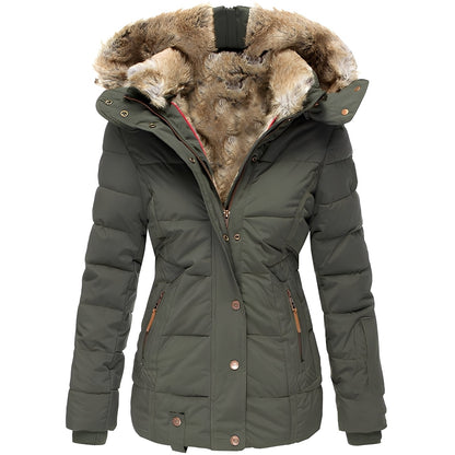 Elegant Women's Jackets | Slim Winter Jacket with Fur Collar