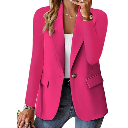 Women's Blazers Long Sleeve Elegant Buckle Autumn