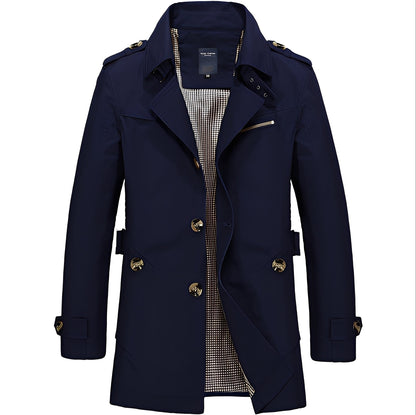 Men's Casual Mid-Length Jacket