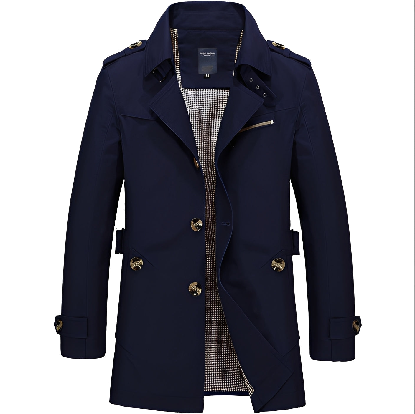 Stylish Men's Trench Coat Windbreaker