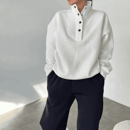 Sporty women's training jacket with stand-up collar