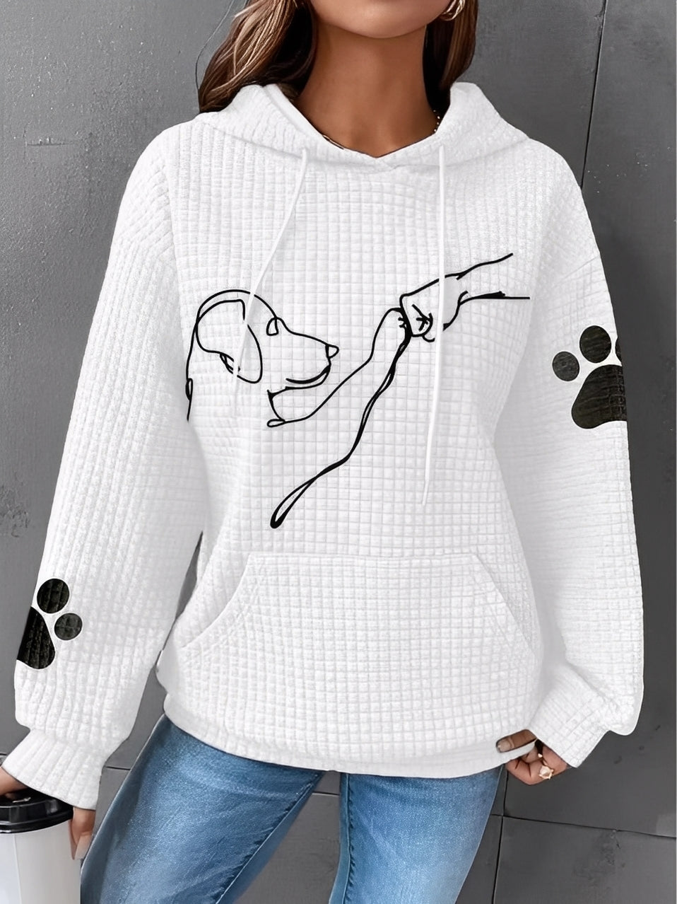 Stylish Women's Jacket | Printed, Soft Sweatshirt Hood