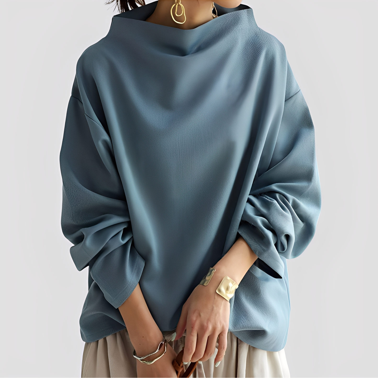 Stylisher Damen Pullover Rollkragen Modern