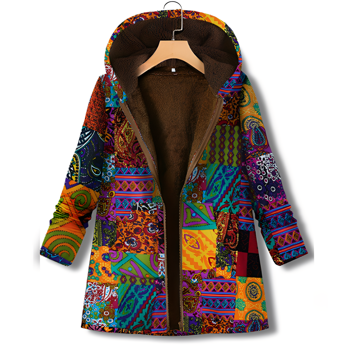 Stylish women's jacket with a vintage-look pattern