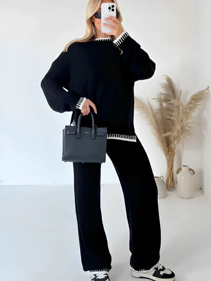 Elegant 2-Piece Women's Warm Knit Set