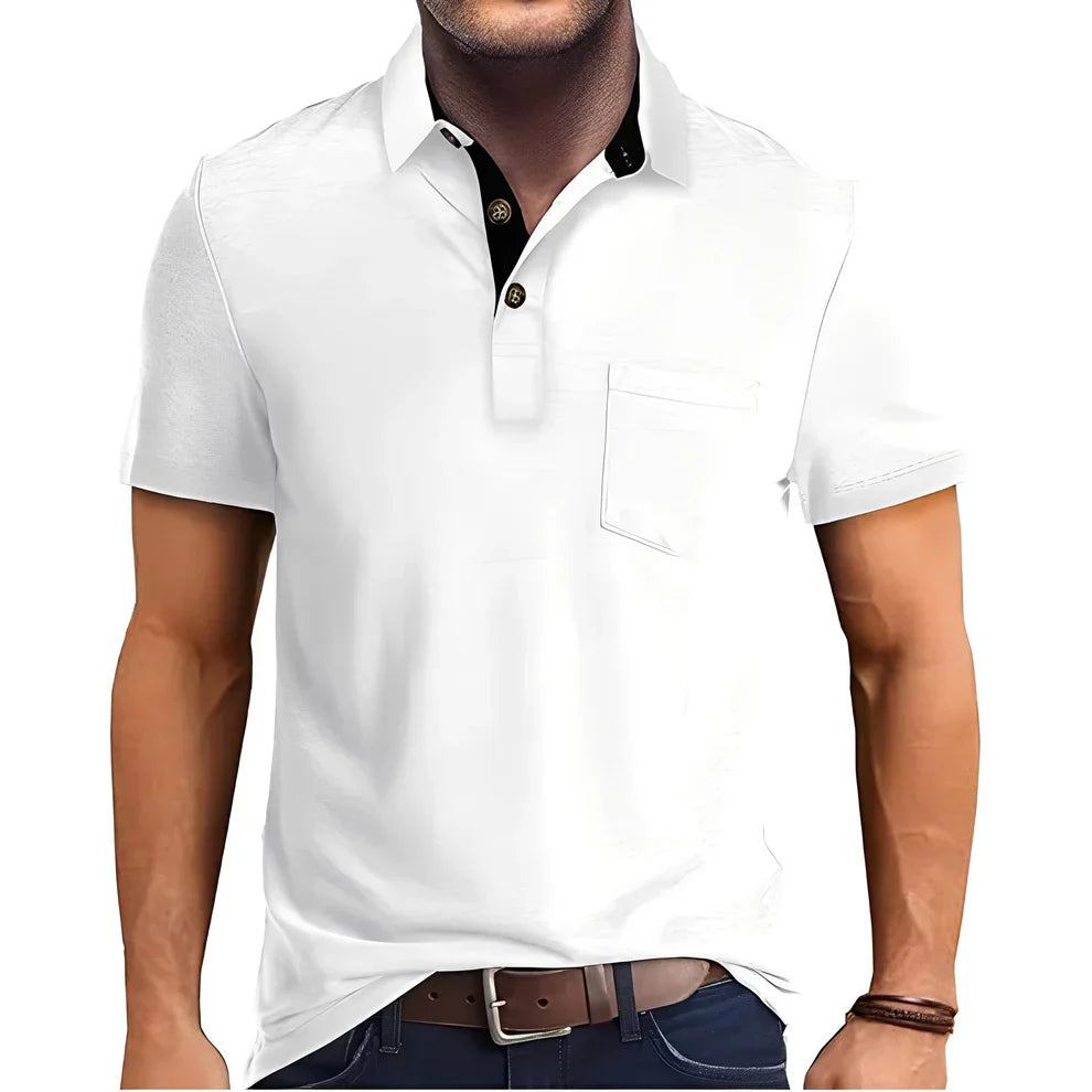 Men's Retro Short Sleeve Casual Polo Shirt