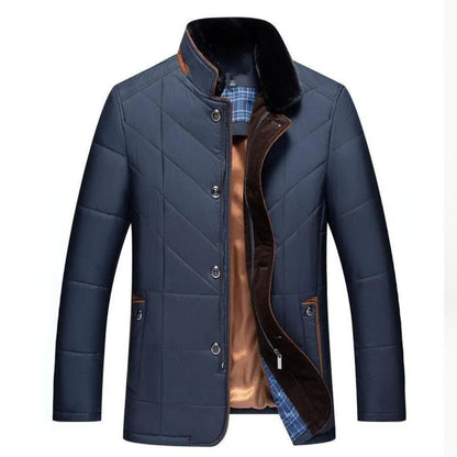 Bequemer Herren Mantel Modern Kragenlos