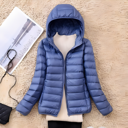 Schmale Damen Daunenjacke Bequem Warm
