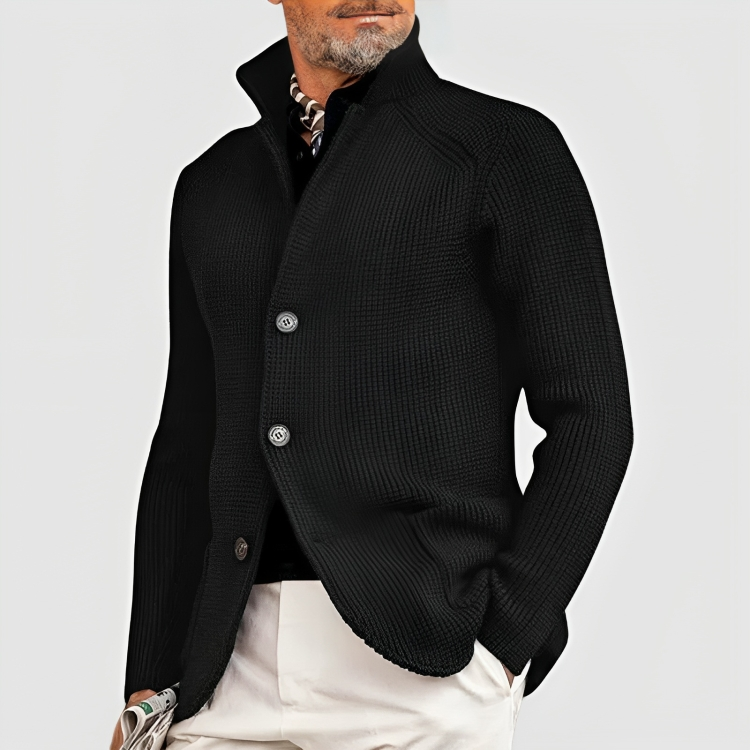 Men's Buttoned Elegant Cashmere Coat