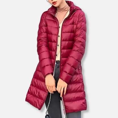 Warm Winter Jacket Nylon Puffer Jacket With Hood