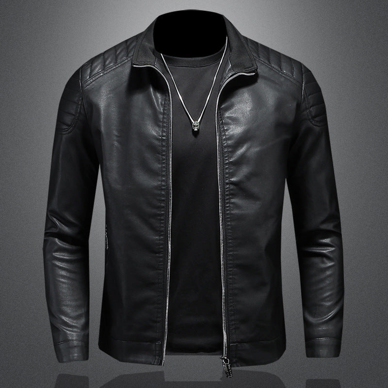 Fashionable Leather Jacket Slim Fit Men