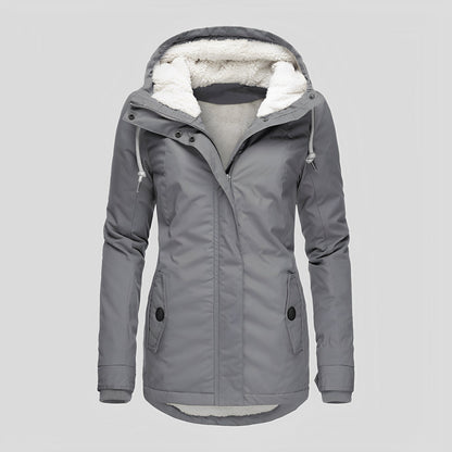 Women's Warm Plush Hooded Winter Jacket