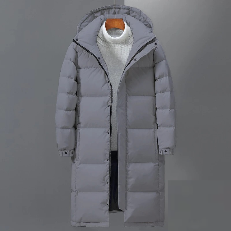 Men's Long Hooded Warm Winter Coat