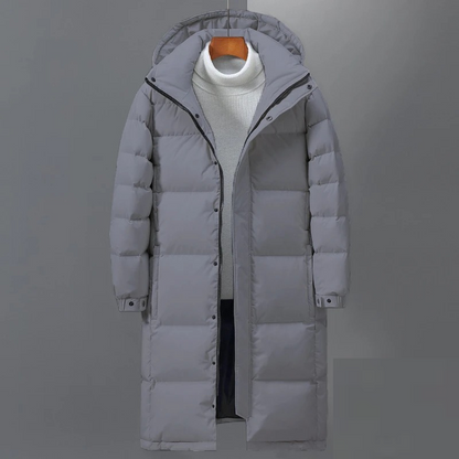 Men's Long Hooded Warm Winter Coat