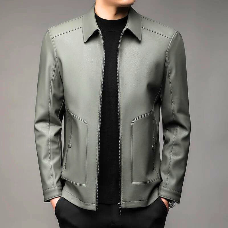 Leather Jacket Elegant Women