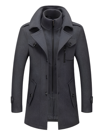 Men's Winter Jacket Double Collar Trendy