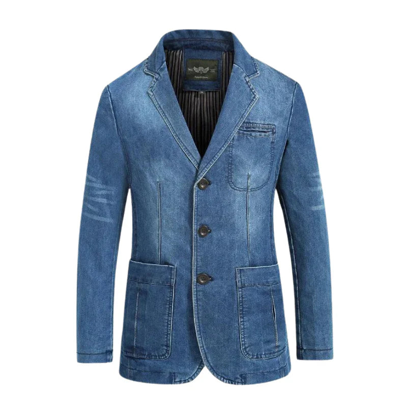 Men's Denim Blazer Modern Cotton