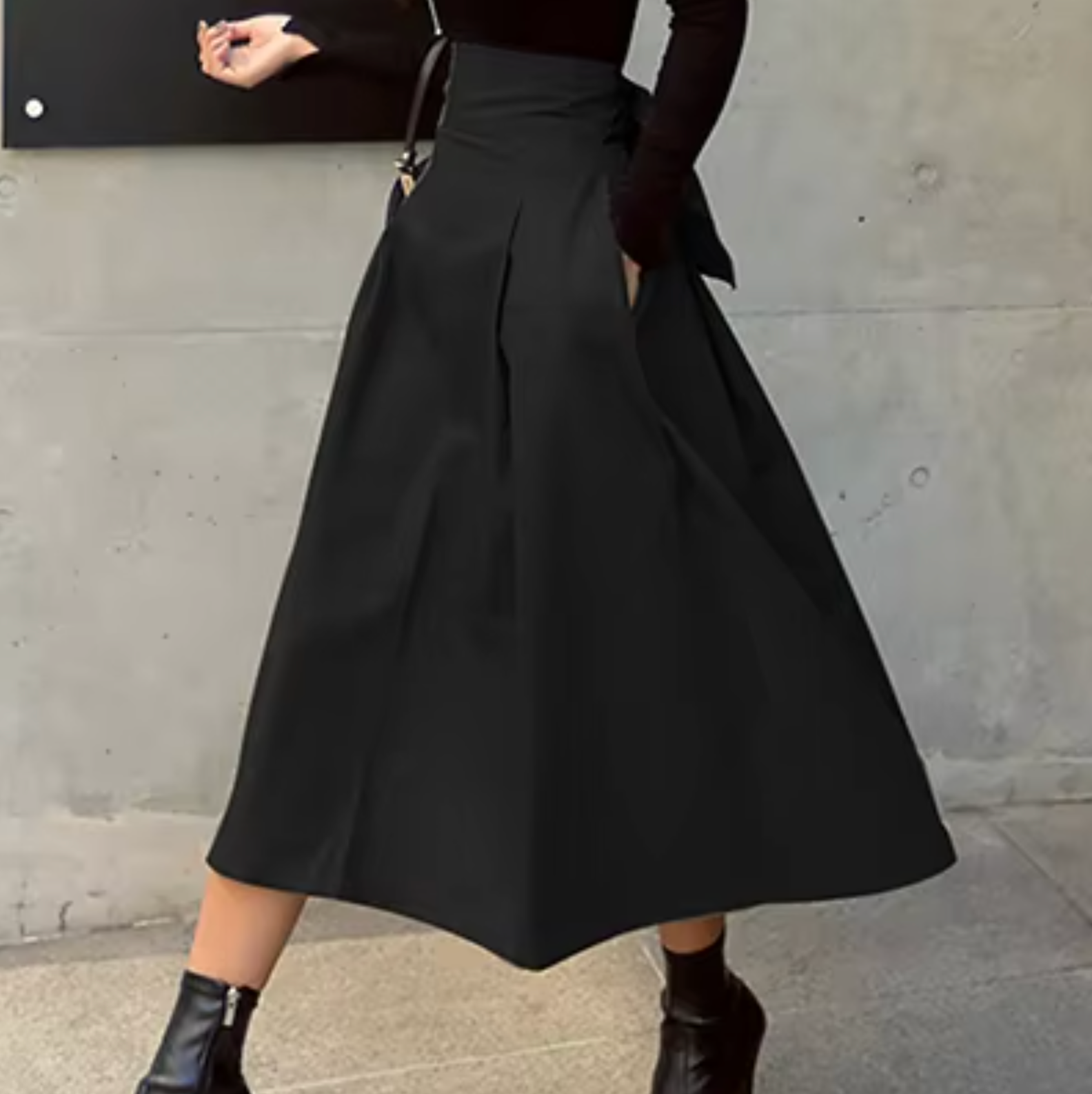 Eleganter Maxi-Rock Damen Kleid mit Schleife - IdealeKleiden
